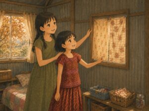 はぎれのカーテン