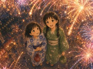真上の花火