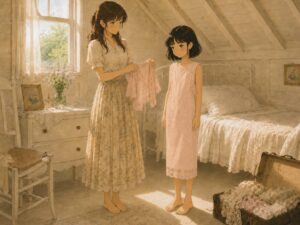 ベビーピンクのドレス